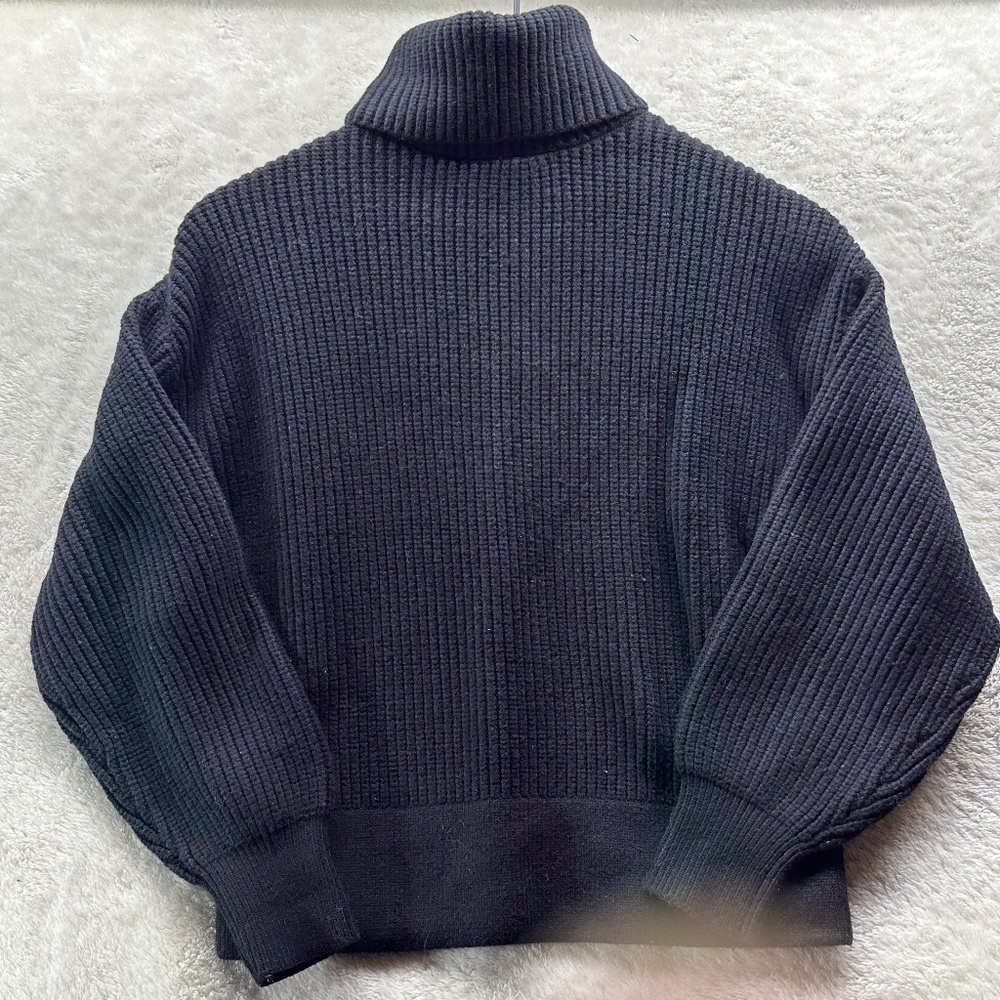 Truth by Republic Black Cropped Turtleneck Size XS